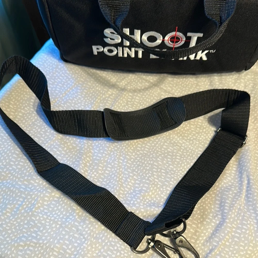 Black Duffel Bag with Rigid Structure and Durable Fabric